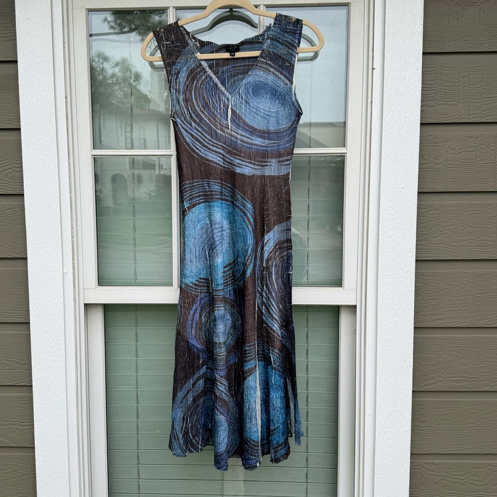 Komarov blue and lace dress